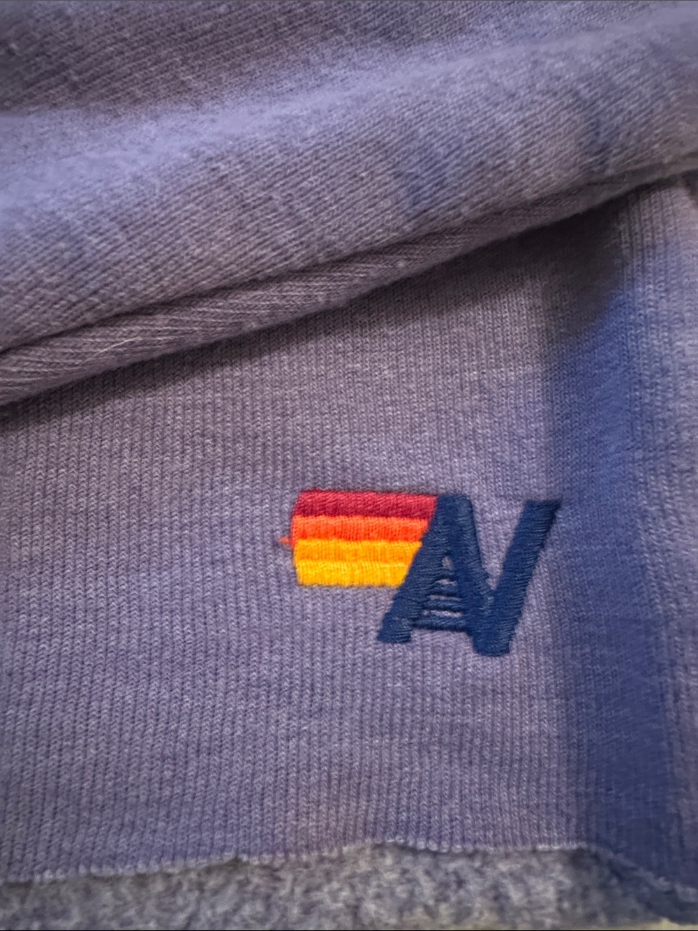 Aviator Nation Cropped Lavender Sweatshirt - Picture 2 of 7
